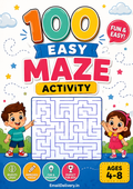 100 Easy Maze Activity for Kids – Printable PDF