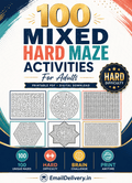 100 Mixed Hard Maze Activities for Adults
