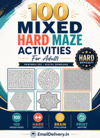 100 Mixed Hard Maze Activities for Adults