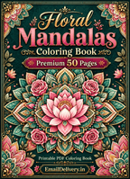 Floral Mandalas Coloring Book – 50 Premium Printable