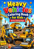 Heavy Vehicles Coloring Book for Kids