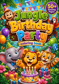 Jungle Birthday Party coloring book