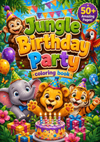 Jungle Birthday Party coloring book