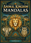 Majestic Animal Mandalas coloring book