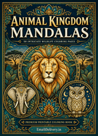 Majestic Animal Mandalas coloring book