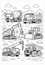 different construction vehicles