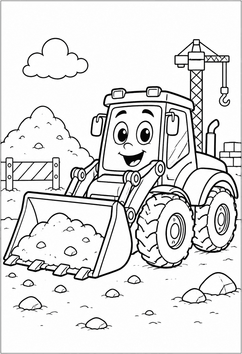 loader tractor at a construction site