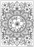 Floral Mandalas Coloring Book – 50 Premium Printable