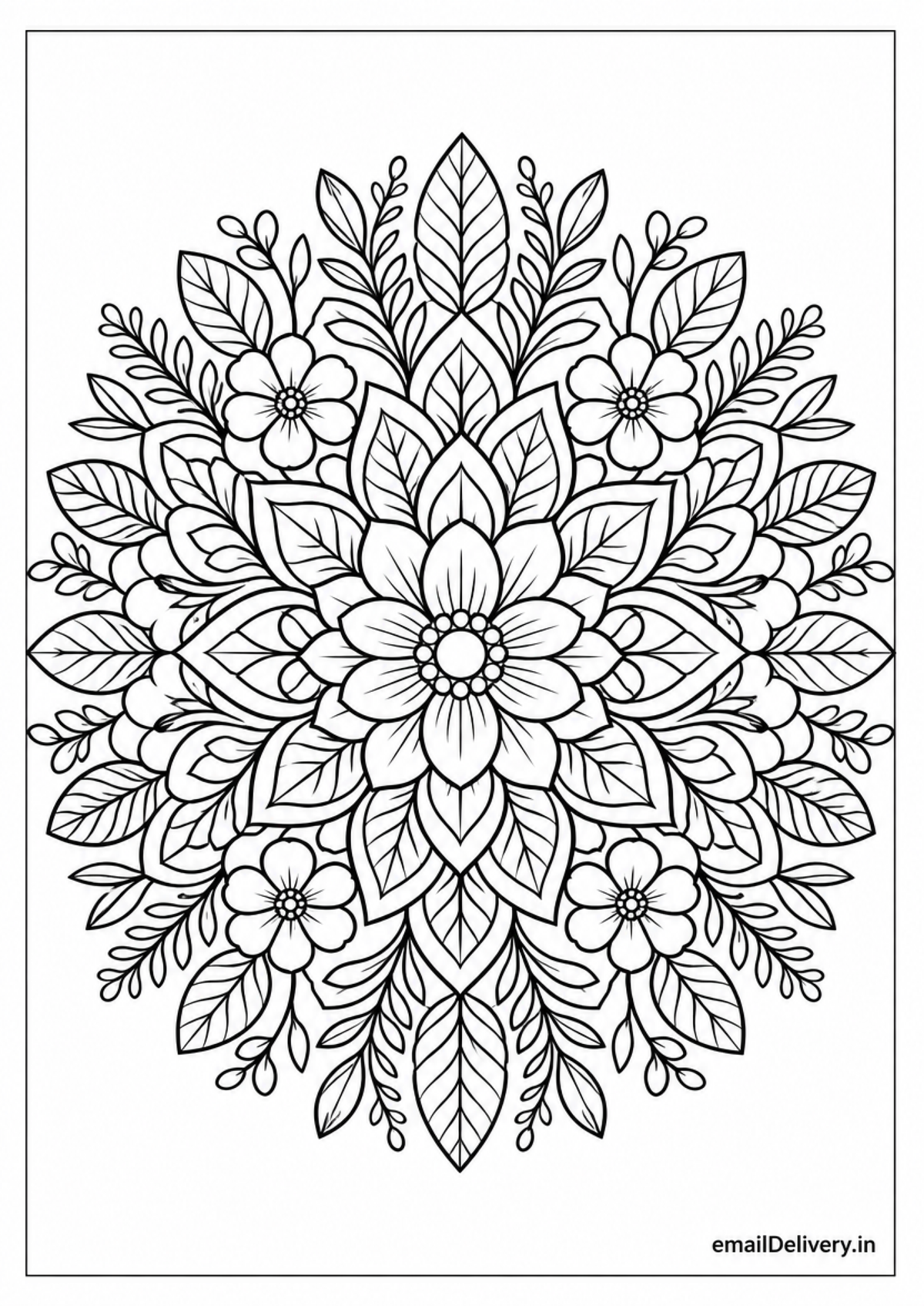 Floral Mandalas Coloring Book – 50 Premium Printable