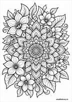 Floral Mandalas Coloring Book – 50 Premium Printable