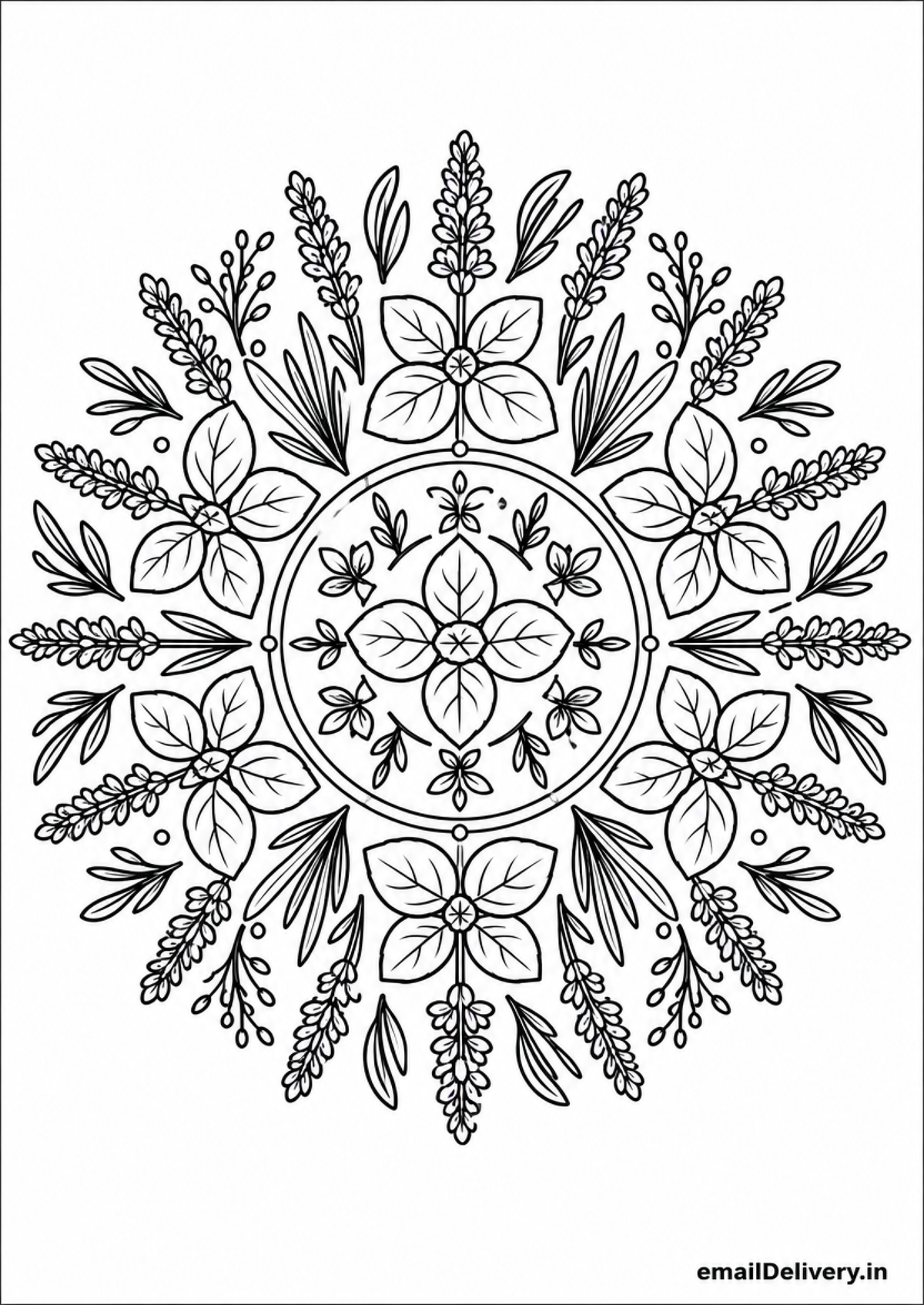 Floral Mandalas Coloring Book – 50 Premium Printable