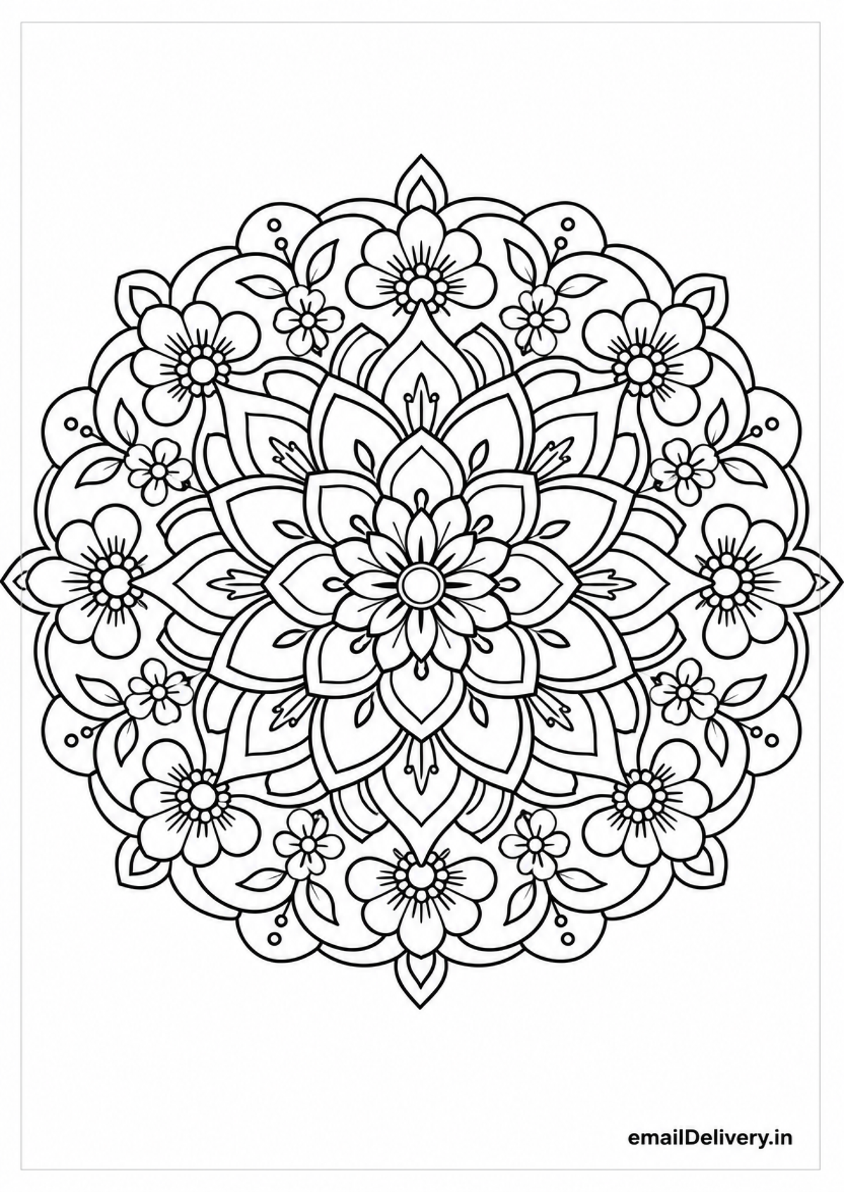 Floral Mandalas Coloring Book – 50 Premium Printable