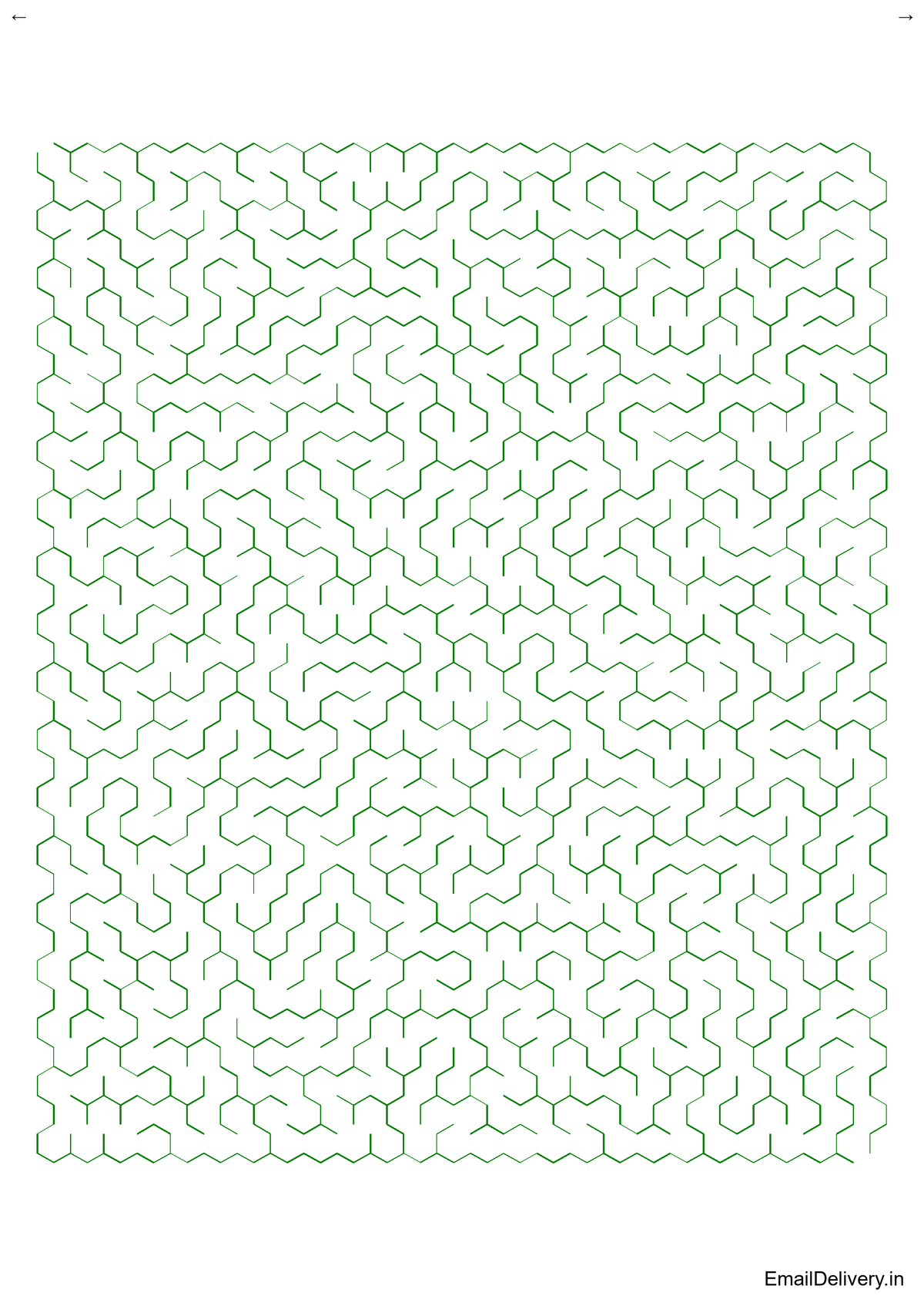 100 Hexagonal Maze Activity Book - Printable PDF